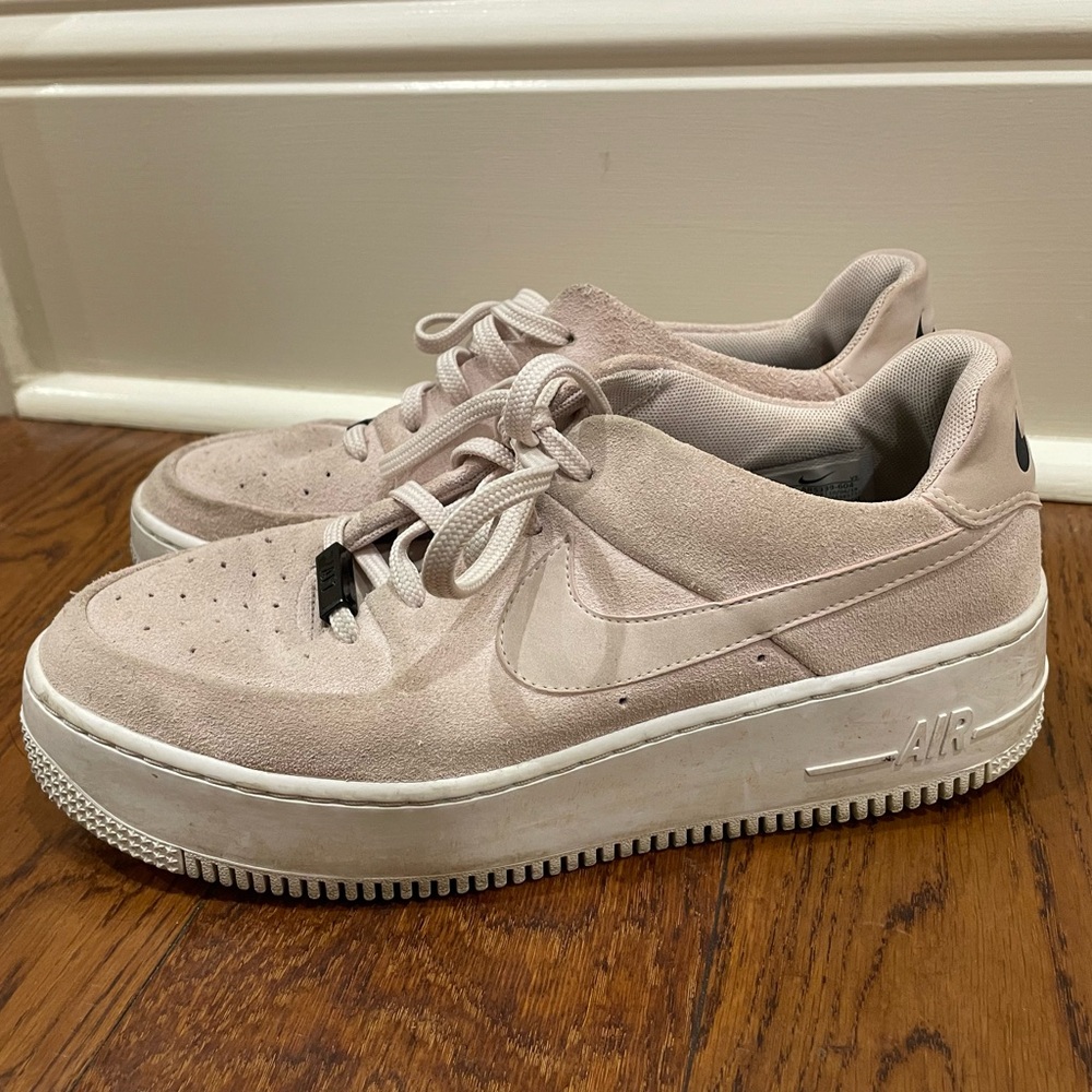 Nike Air Force one women’s light pink sneakers size 9